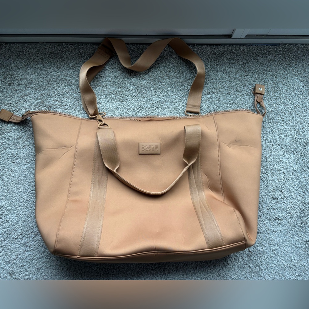 Dagne Dover Landon Neoprene Carryall Bag Extra Large - Camel Originally $245